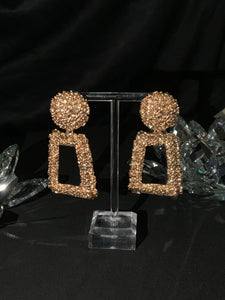 Gold Brick Earrings